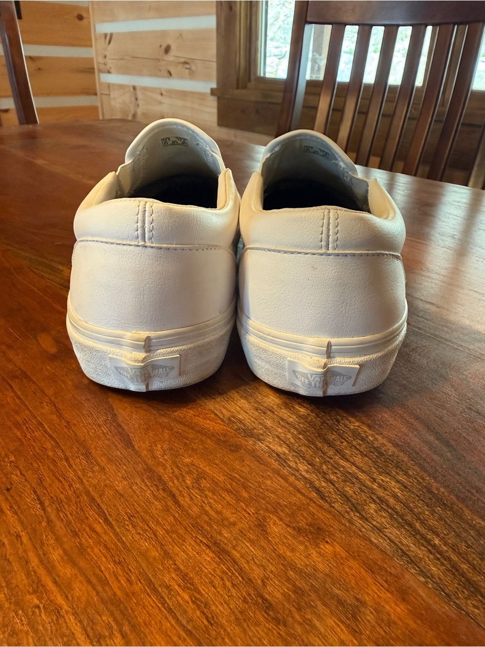 Men’s White Vans Slip-Ons - Picture 3 of 5